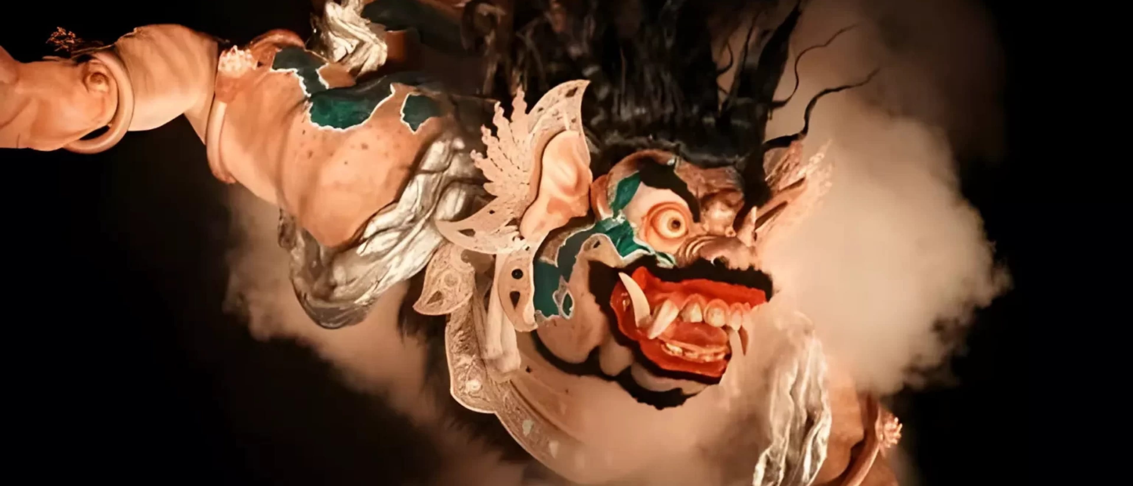 Ogoh-Ogoh demon face during Nyepi rituals